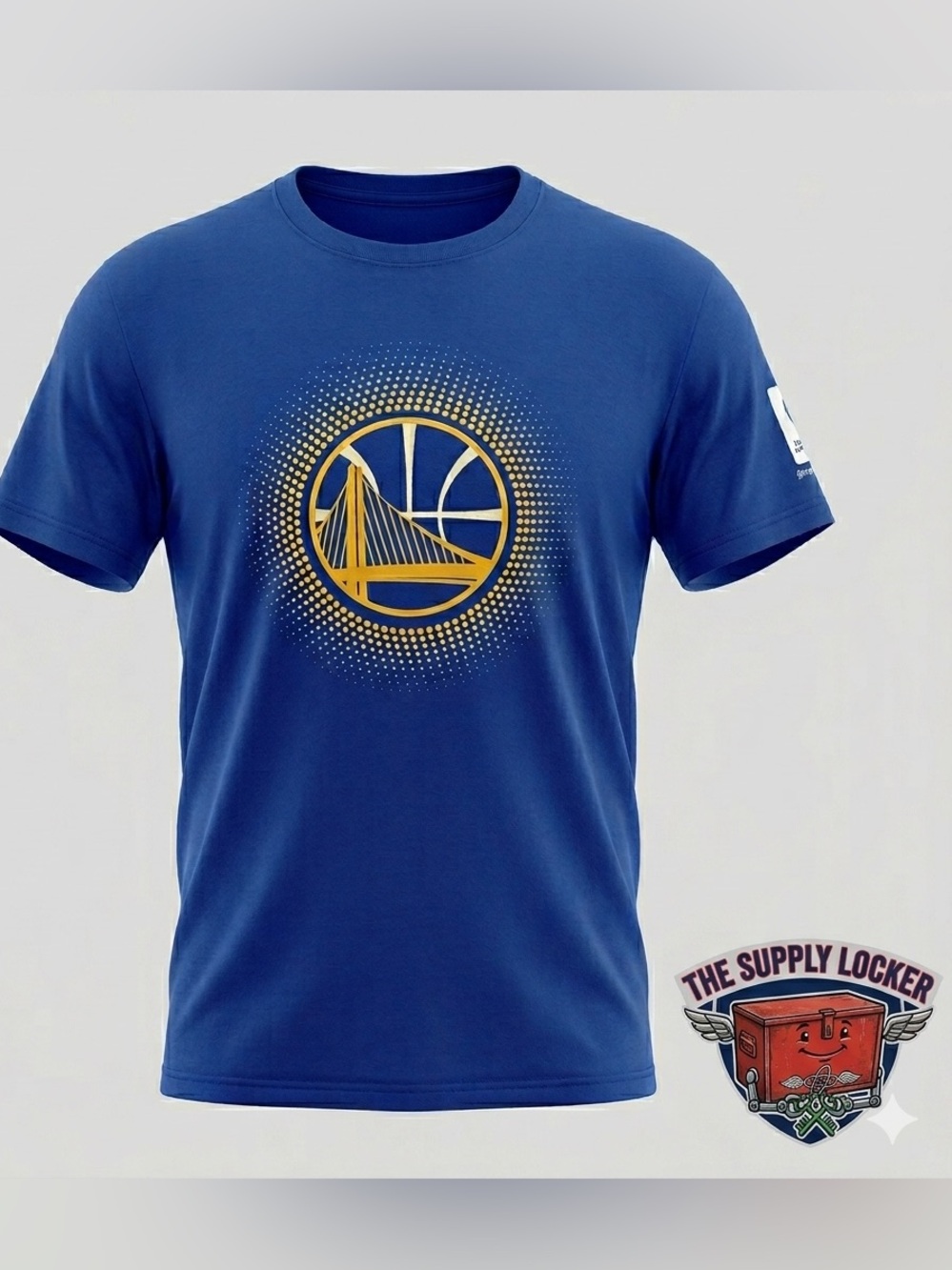 Golden State Warriors Blue Graphic T Shirt NBA Basketball Men’s Medium (Est.)